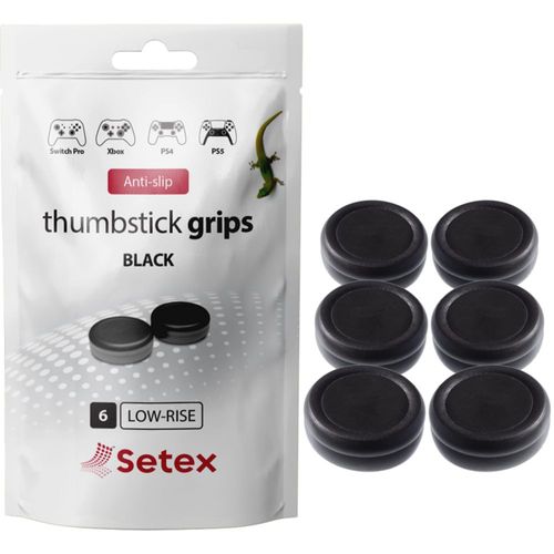 Setex 3 pares de cubiertas antideslizantes para palanca analógica negro