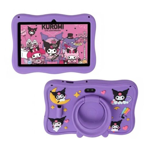 Tablet Kuromi 7" TK5 16GB RAM + 256GB ROM + Funda Integrada, color violeta