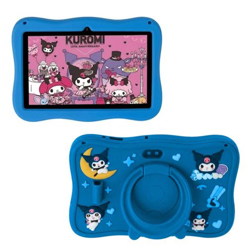 Tablet Kuromi 7" TK5 16GB RAM + 256GB ROM + Funda Integrada, color azul
