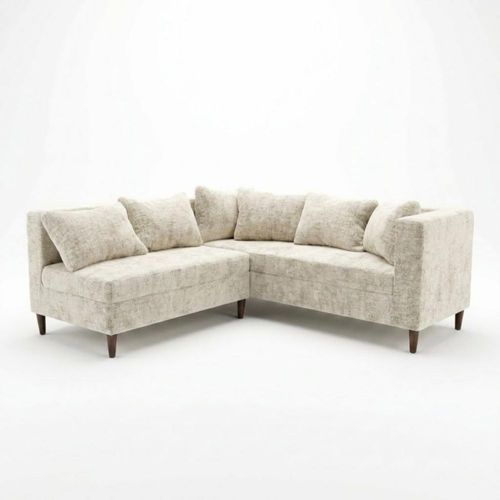 Sala Italia LASE Sofá + Loveseat 3-2 Configurable con 6 Cojines Marfil