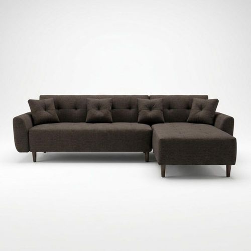 Sala Esquinera LASE Sofá Cama Reclinable Queen Size Reversible California Chocolate