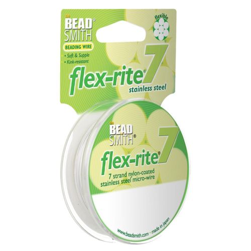 Alambre de cuentas The Beadsmith 914 m 7 hilos plateado