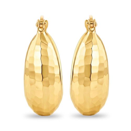 Arracadas De Oro Amarillo 10K Con Diamantado (10X15Mm Aprox)