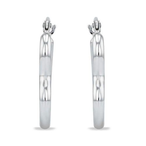 Arracadas En Forma De Corazon De Oro Blanco 14K (16.5Mm Aprox)
