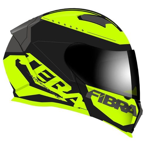 Casco Abatible Fibra Tera Amarillo Grande