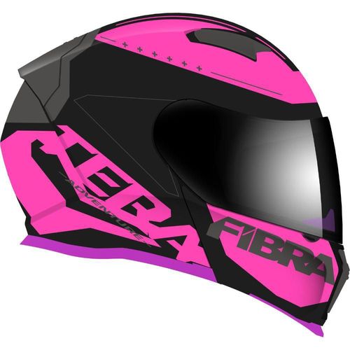Casco Abatible Fibra Tera Rosa Extra Grande