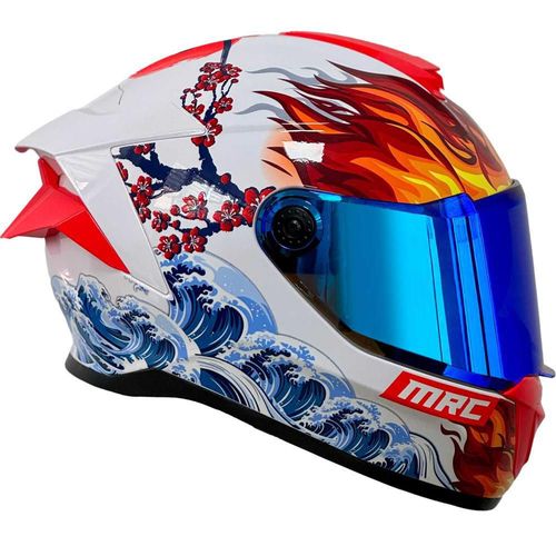 Casco Integral Samurai Blanco Talla Extra Grande