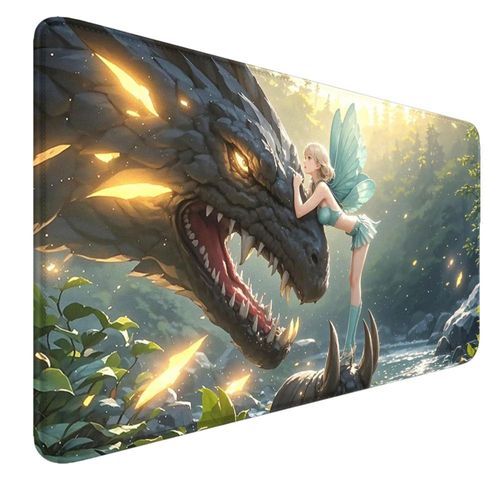 Alfombrilla de juego STORKY 61x36 cm Antideslizante con diseño de dragón y superficie lisa