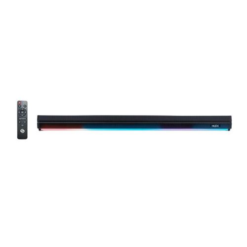 BARRA DE SONIDO MISIK MOD. MSB555 32" TECNOLOGÍA BLUETOOTH, POTENCIA DE 6000 W PMPO LUCES LED CONECTIVIDAD HDMI AUX USB MICRO SD