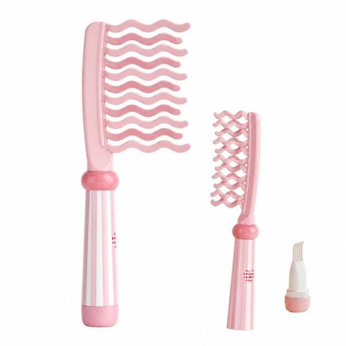 Peine de cabello wumabei de dientes anchos de doble fila + garra