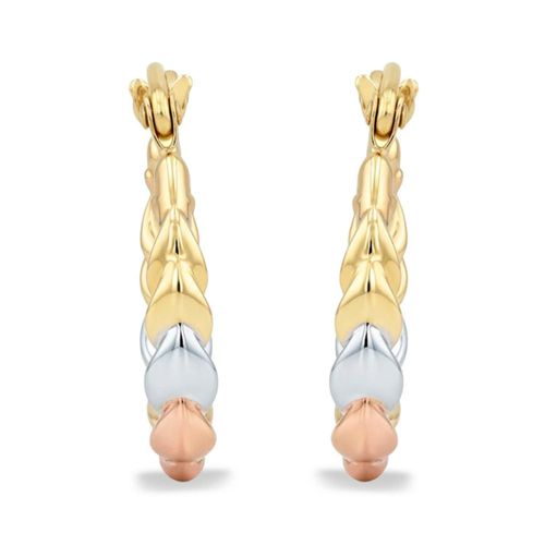 Arracadas De Oro Florentino 14K (11Mm Aprox)