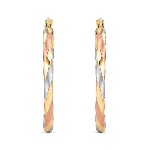 Arracadas De Oro Florentino 14K (30Mm Aprox)