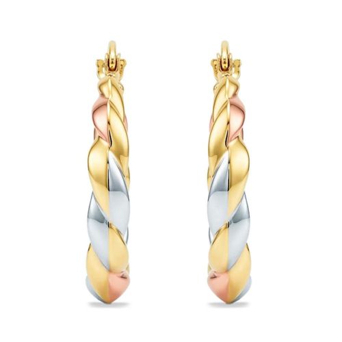 Arracadas De Oro Florentino 14K (21 Mm) Aprox