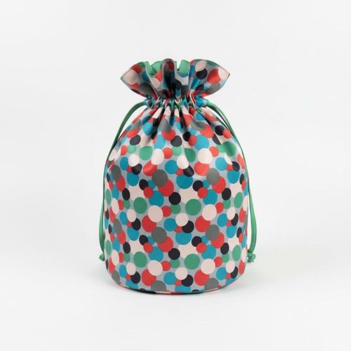 Bolsa de regalo SHIKIWRAP 33x28x18 cm reversible con lunares
