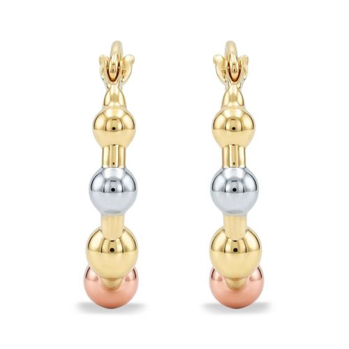 Arracadas De Oro Florentino 14K (10Mm Aprox)