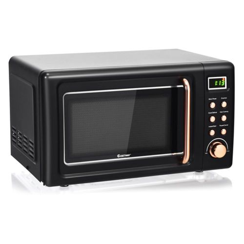 Microondas de encimera COSTWAY 0.7 pies cúbicos 700W Retro Compacto