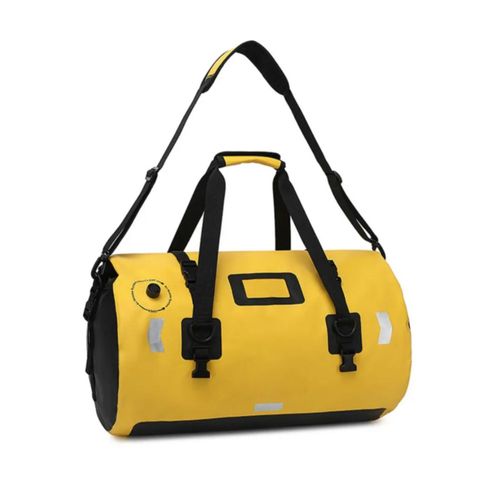 Maleta Bolso Trasero 66 Litros Moto Universal Impermeable, Color Amarillo