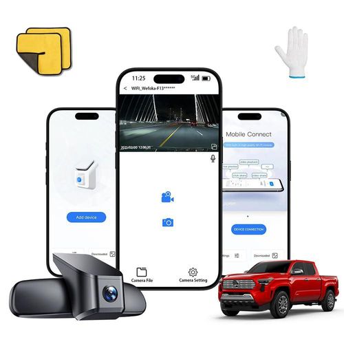Cámara de tablero WEFOKA 4K WiFi 128 GB para Toyota Tacoma 2024+