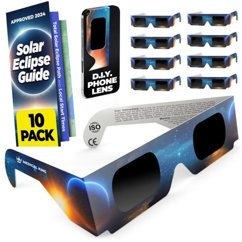 Gafas de Eclipse Solar Medical King 10 uds ISO 12312-2 CE