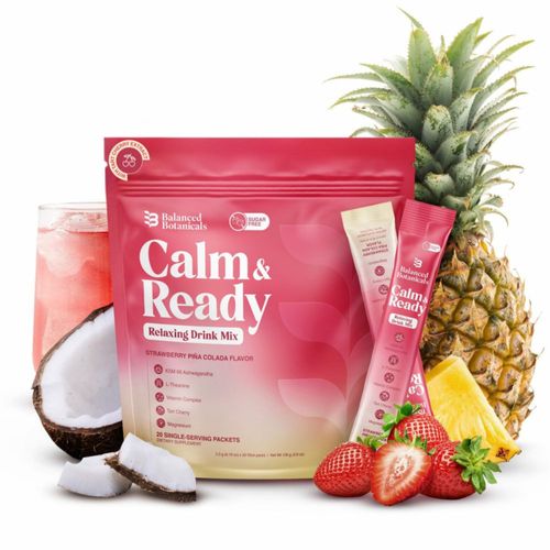 Polvo para Dormir Balanced Botanicals Sabor Fresa Piña Colada – Paquete de 20 sobres