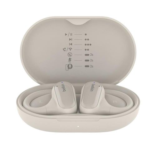 Audífonos belkin bluetooth soundform clear fit beige