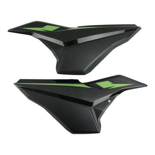 Tapa lateral derecha izquierda negro verde set italika ft 150 ts (23-26)