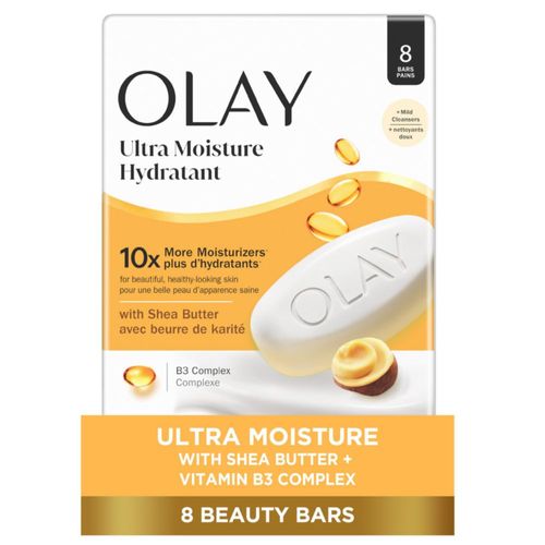Barra de Belleza Olay 8x3.17 oz Ultra Hidratación con Manteca de Karité