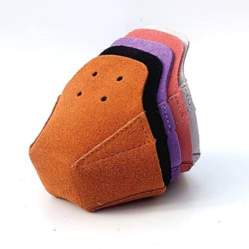 Protectores de puntera VKEDA de cuero de vaca color naranja