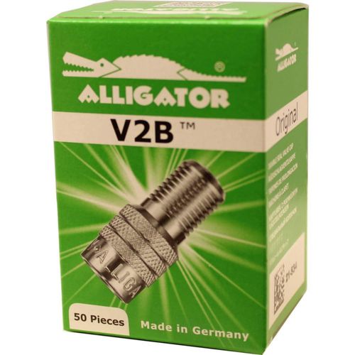Tapa de vástago de válvula Alligator V2B Pack de 50 para inflar/desinflar