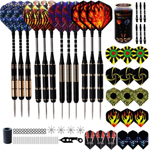 Dardos WELLFORM Punta Metálica 22 g/28 g – Juego de Punta de Acero
