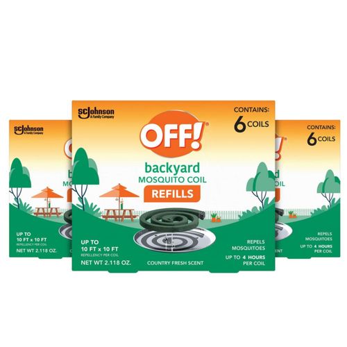 Espiral anti-mosquitos OFF! 6 unidades aroma Country Fresh pack de 4