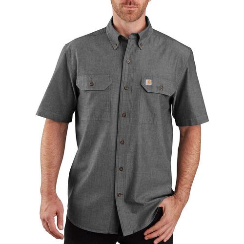 Camisa Carhartt Fort Loose de manga corta corte holgado en chambray negro talla X-Large