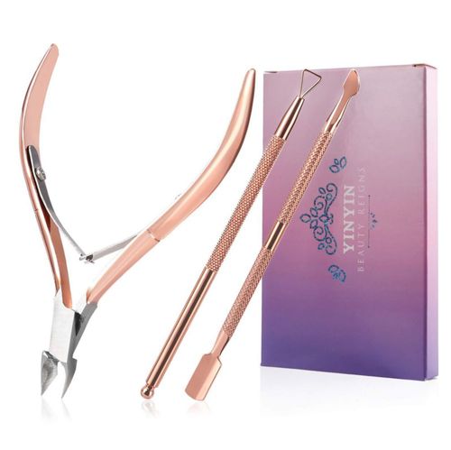 Tijeras YINYIN Cortador de Cutículas D501-Oro Rosa