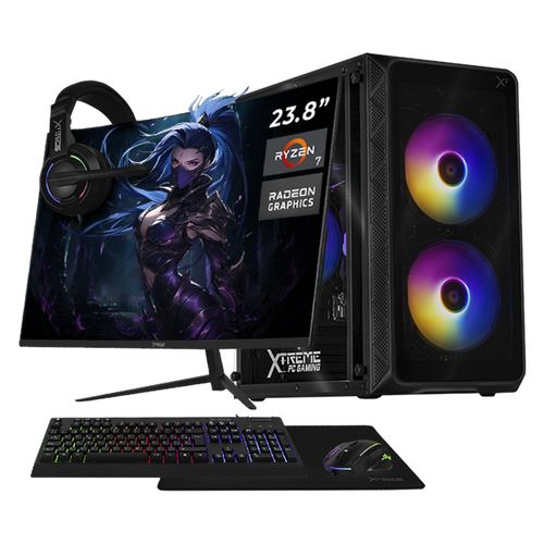 Xtreme pc radeon vega ryzen 7 16gb ssd 500gb monitor 23.8 bk