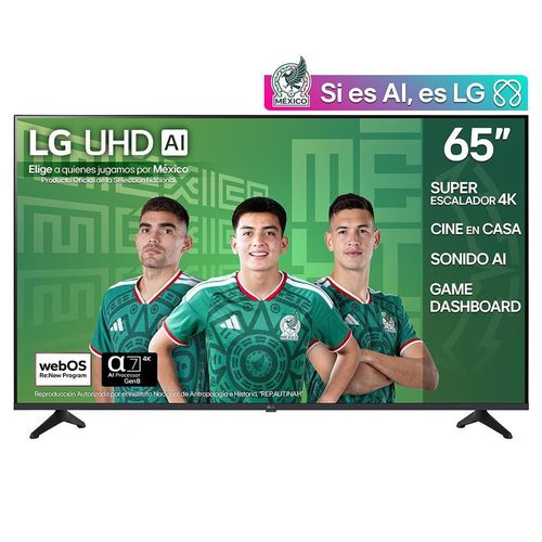 Pantalla 65 pulgadas LG UHD AI UA75 4K SMART TV 2025 65UA7300PSB