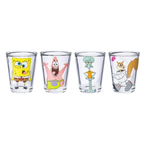 Juego de vasos Silver Buffalo 45 ml pack de 4 de SpongeBob