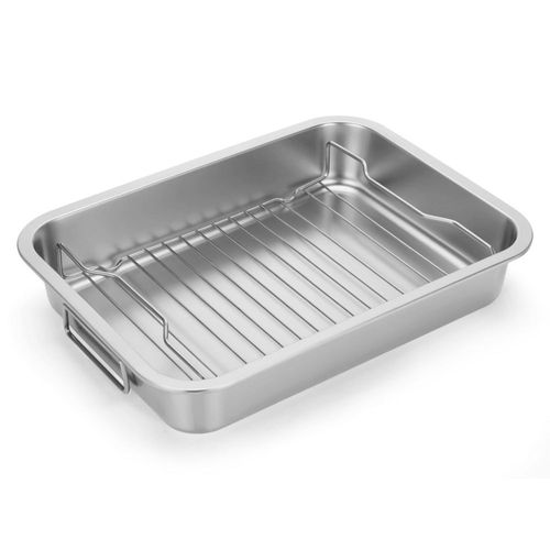 Bandeja para asar Tifanso de acero inoxidable 39 cm con rejilla