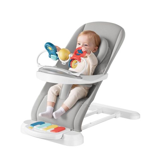 Silla mecedora para bebé Monamii fácil de montar con bandeja de alimentación