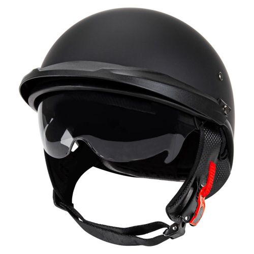 Casco CARTMAN de Cara Abierta Negro Mate DOT Talla Grande