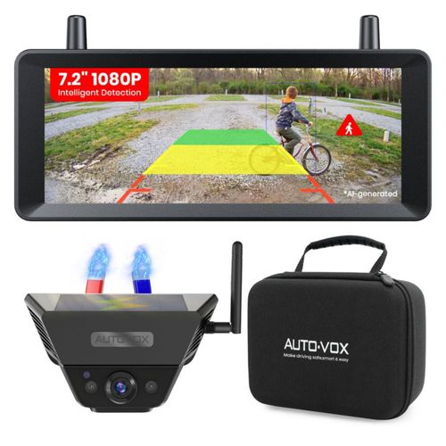 Cámara de Respaldo AUTO-VOX Inalámbrica Solar Magnética 1080P