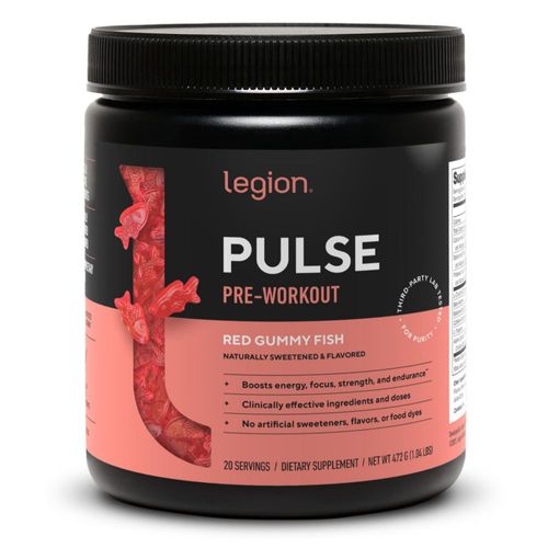 Pre‑entrenamiento LEGION Pulse Gominola Roja con Forma de Pez 472 g