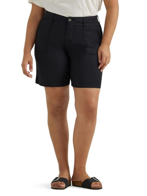 Shorts Lee Talla Plus 23 cm Negro Utilitario