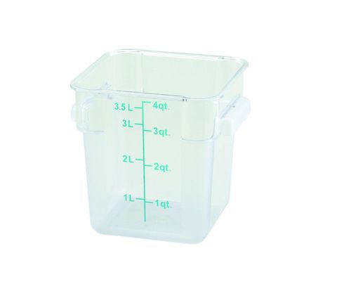 Contenedor de Almacenamiento Winco 38 L Transparente Cuadrado