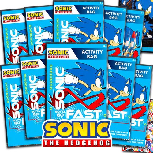 Paquete de 8 Recuerdos de Fiesta de Sonic the Hedgehog