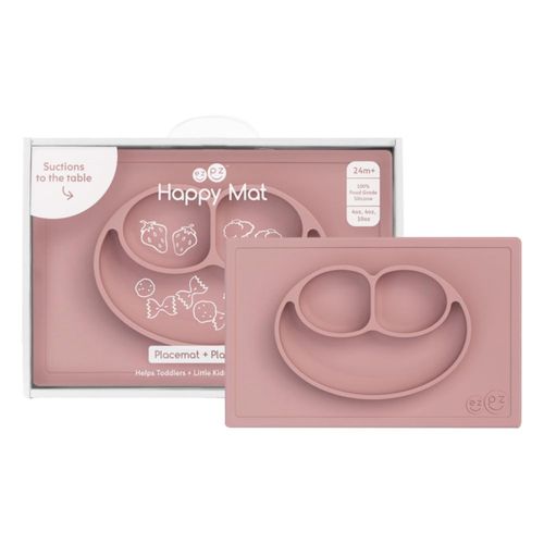 Tapete para comer ezpz Happy Mat Rosa 14 x 9 cm 24 meses+
