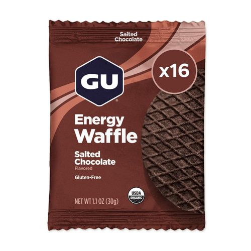 GU Energy Stroopwafel Chocolate Salado, Gofre de Nutrición Deportiva,