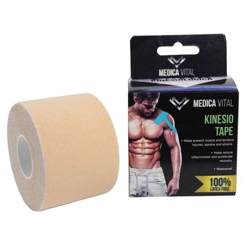 Cinta Kinesiológica Vendaje Muscular 5x5cm Ckmv Beige Medica Vital