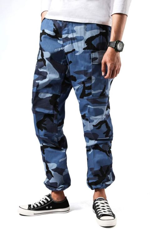 Pantalones Cargo BACKBONE XXL Camuflaje Azul Celeste
