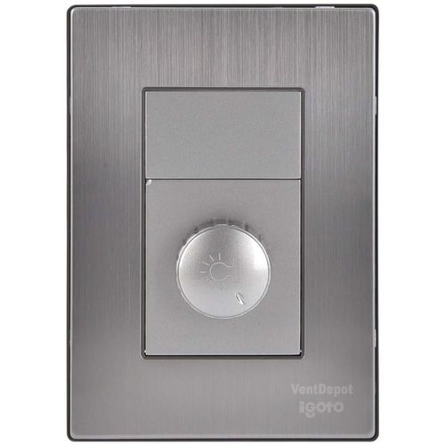 Atenuador de Pared con Placa MXIUL-001 Inoxium1DSilver Atenuador de Luces