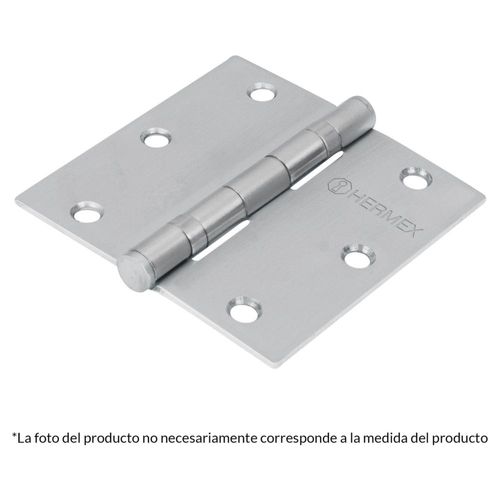 Bisagra Cuadrada 3' Acero Inoxidable Plana Hermex